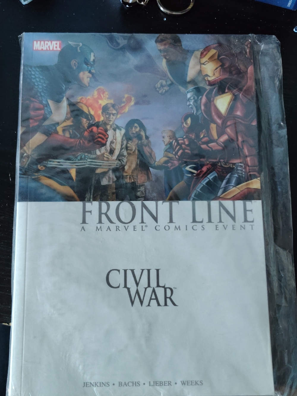 Marvel Civil War: Front Line Hardcover - White, Red, Blue, Gold